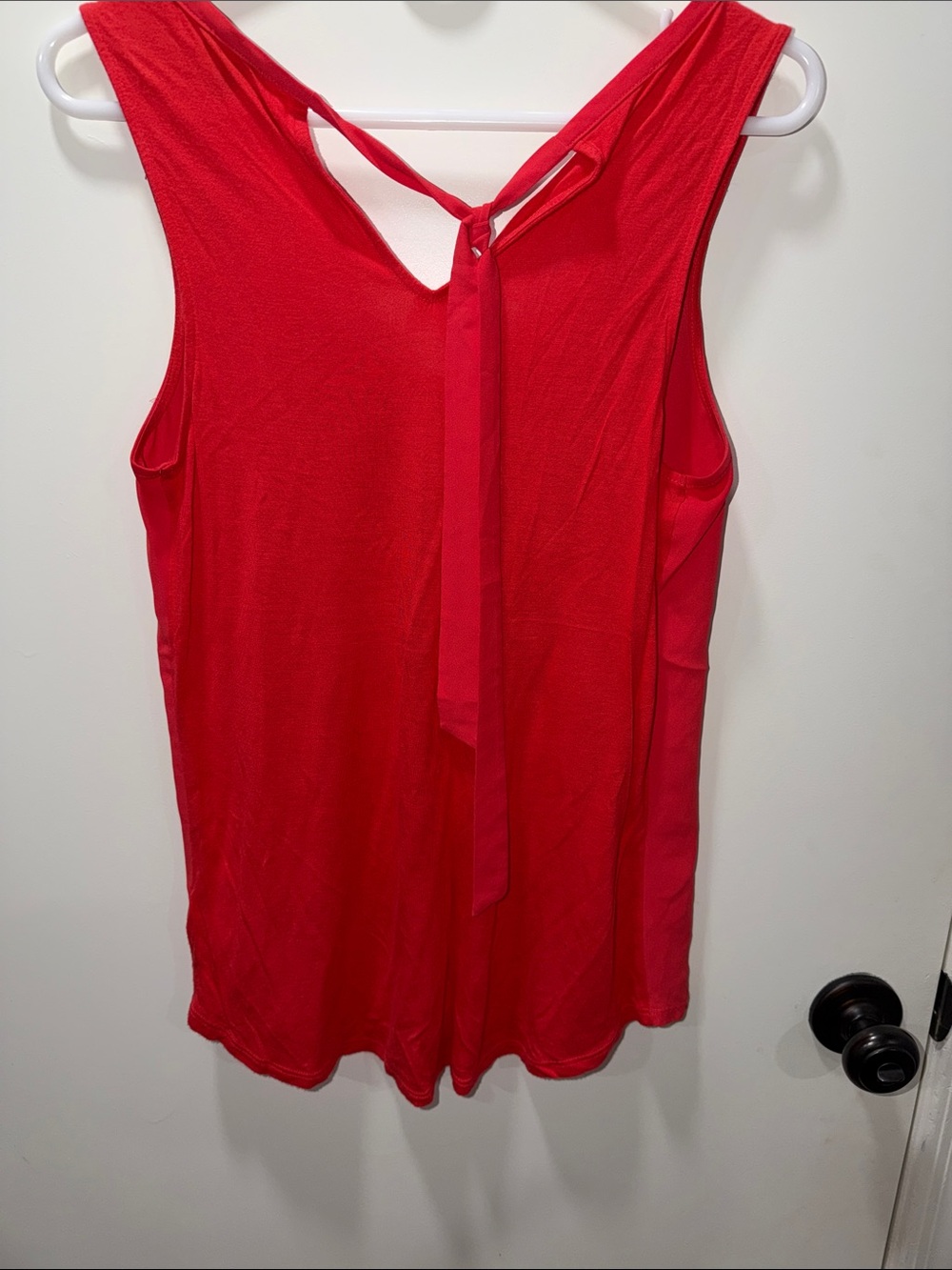 Express Bright Red Ruffle Front Camisole - Picture 7 of 9